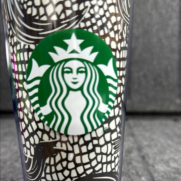 Starbucks Skull Tumbler with Blue Accents Glows in the Dark - Picture 3 of 6